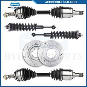 12970227 Byuscarparts Front Cv Axle Brake Rotors For 2009-2003 Toyota 4runner Sr5 4.0l Complete Struts