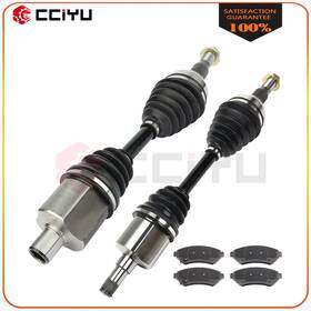 Z83265518g Cciyu Front 4 Brake Ceramic Pads 2 Cv Axle For Buick Century 3.1l 2000-05 Regal 3.8l