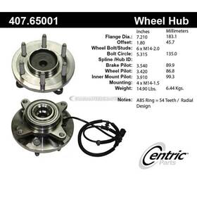 407.65001 Centric Parts Wheel Hub Assembly Dac