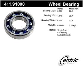 411.91000 Centric Parts Drive Axle Shaft Bearing Assembly-premium Assembly