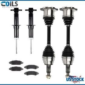 Coils-autoparts Ca832659cva Front Cv Axle And Brake Pads Struts For Gmc Yukon Xl 1500 Denali 6.2l 2007-2014
