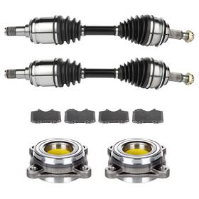 12867477 Csdex 8pcs Front Cv Axle Brake Pads Wheel Hub Bearing For Toyota 4runner 2003 04-2013