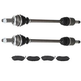 12874370 Csdex For Subaru Outback 2.5l 3.0l 2005-2009 6pcs Front Brake Ceramic Pads Cv Axle