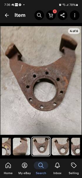 3202613-r Dana International Scout Ii 44 Axle Right Brake Caliper Bracket 73-80