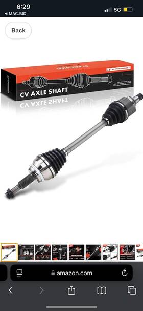 To-8333 Detroit Axle Front Left Driver Side Cv Shaft Assembly Fits For 2011 - 2016 Toyota Sienna
