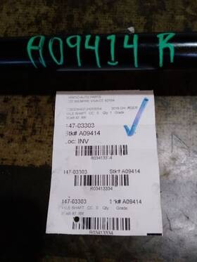 447-03303 Dodge Axle Shaft Rear Rwd 5.7l Vin T 8th Digit Fits 15-20 Challenger 3413334