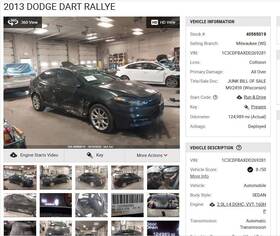 490-01155l Dodge Driver Left Rear Knuckle/stub Fits 13-16 Dart 4353892
