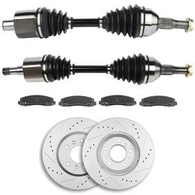 13454445 Everpartstorecs Front Cv Axles Brake Pads And Rotors For 06-2009 Chevrolet Impala 3.9l 3.5l