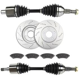 13454446 Everpartstorecs Front Cv Axle Brake Pads And Discs Rotors For Oldsmobile Intrigue 3.8l 1998-1999