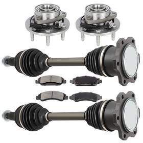 13485051 Everpartstorecs Brake Pads Wheel Hub Bearing Front Cv Axle For Gmc Sierra 1500 5.3l 2008-2013