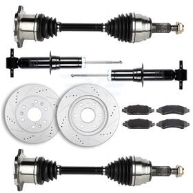 10107819 Fly-autopartsclub Cv Axle Struts Brake Pads&rotors For 08-13 Gmc Sierra 1500 Chevy Silverado