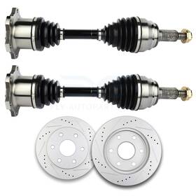 10229744 Fly-autopartsclub Brake Discs Rotors Cv Axles For 2000-2006 Chevy Suburban 1500 Tahoe Gmc Yukon V8