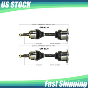 Outbdm20221010tra0004a For 2003-2009 Hummer H2 2000-2013 Gmc Yukon Xl 2500 Pair Front Cv Axle Shaft