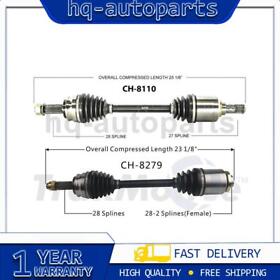 Hqau220621068785 For 2014 2016 Jeep Patriot 2x Front Left Right Trak Motive Cv Axle Shaft