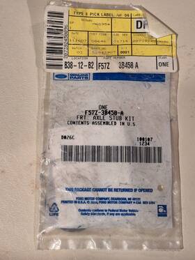 F57z-3b458-a Ford Brand New Oem Front Axle Retainer Washer Ring Kit Genuine