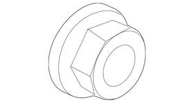 Lb5z-3b477-a Ford Genuine Axle Nut