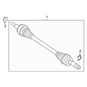 L1mz3b498e Ford Oe For Explorer 2020-2025 Cv Axle Shaft C-clip