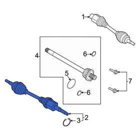 Sz6z3b437c Ford Oe For Maverick 2022-2024 Front Left Cv Axle Assembly