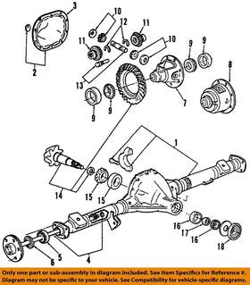 3w1z1225aa Ford Oem 84-11 Aerostar Rear Suspension Axle Housing-bearing