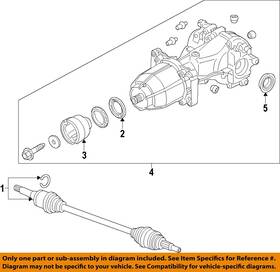 F2gz4k138c Ford Oem 15-18 Edge Mkx Rear Suspension Axle Differential-axle Assy