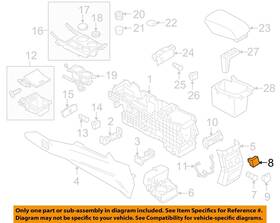 Gb5z19n236a Ford Oem 2016 Explorer Front Center Console-socket