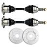 10229743 Front Brake Rotors Cv Axle For 1999-2006 Chevy Silverado 1500 Gmc Sierra V8