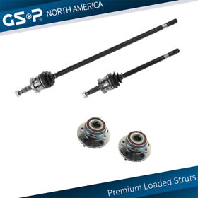 Ncv82010-ncv82011 Front Cv Axle Shaft Wheel Hub Bearing Kit 4 Piece For 99-04 Jeep Grand Cherokee