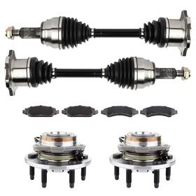 Fk83267601p Fuel Kingparts Front Cv Axle&brake Pads7wheel Bearing Hub For Chevrolet Tahoe 5.3l 2011-2014