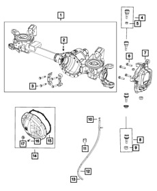 68216204aa Genuine Mopar Front Axle Cover Gasket
