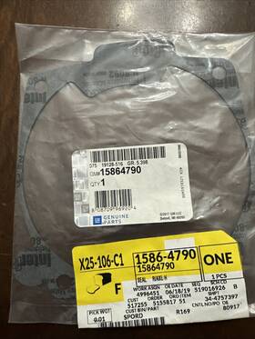 15864790 Gm Genuine Parts Inch New Oem Rear Axle Housing Cover Seal