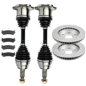 13123293 Goodypartsparts Front Cv Axles Brake Pads And Rotors For 2000-2006 Chevrolet Suburban 1500