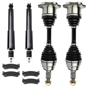 13123305 Goodypartsparts Front Cv Axle And Brake Pads Struts For 1999-2004 Chevrolet Silverado 1500
