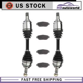 Hd83263101s Hdautoworld Cv Axle Shaft Brake Ceramic Pads Front Side Fits 2005-14 Toyota Tacoma 2.7l