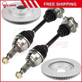 12474385 Hilamps For Gmc Yukon Xl 1500 6.2l 5.3l 6.0l 2007-15 Front Brake Discs Rotors Cv Axles