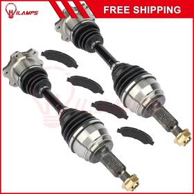 12474386 Hilamps For Chevy Silverado 1500 Gmc Sierra 4.8l Brake Ceramic Pads Cv Axles
