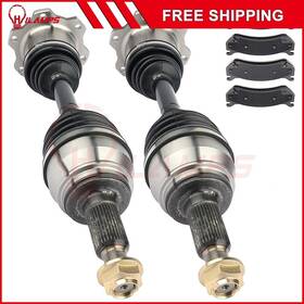 Hilamps 12474387 Fits Gmc Yukon 4.8l 5.3l 6.0l 2000-2006 Front Brake Ceramic Pads Cv Axle Shafts