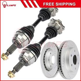 12474389 Hilamps Fits Chevrolet Suburban 1500 5.7l 2000-2002 Front Brake Discs Rotors Cv Axles
