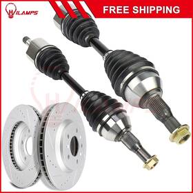 Monte3.5l3.9l Hilamps 12474431 For Chevrolet Impala Front Cv Axles Brake Discs Rotors
