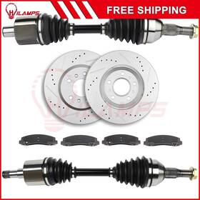 12474435 Hilamps For Chevrolet Impala Monte Carlo 3.9l 3.5l Front Cv Axles Brake Pads And Rotors