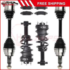 Tahoe1500 Hilamps 12474439 For Chevy Suburban 5.3l Front Cv Axles Brake Pads Complete Struts