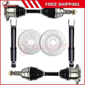 12474441 Hilamps Front Cv Axles Brake Rotors Struts For Gmc Sierra 1500 1999-2006