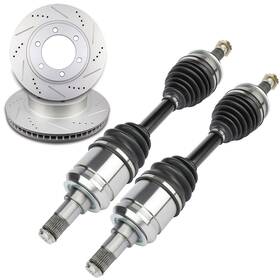 Imc832633pc01 Imcarparts For Toyota Fj Cruiser 4.0l 2007-2014 Front 2pc Cv Axle Brake Discs Rotors