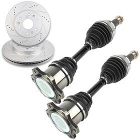 Imc832640pc01 Imcarparts For Chevrolet Silverado 1500 6.0l 2003-2006 Front Cv Axle Brake Discs Rotors