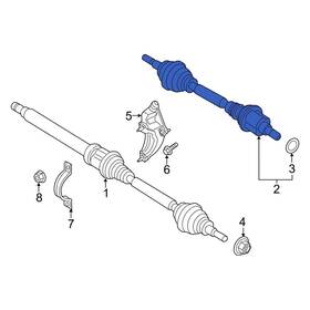 Cv6z3b437n Lincoln Oe For Mkz 2013 Front Left Cv Axle Assembly