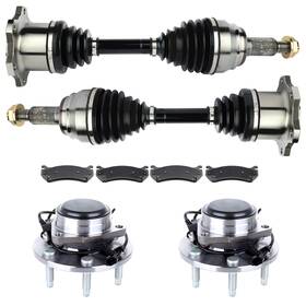 Ljt832679s01 Lujuntec For Chevrolet Silverado 1500 2000-06 Front Cv Axle Brake Pads Wheel Bearing Hub