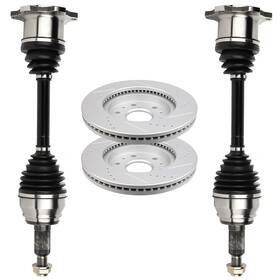 12633746 Luxfineparts Cv Axles And Brake Discs Rotors For Gmc Yukon Xl 1500 6.2l 5.3l 6.0l 2007-15