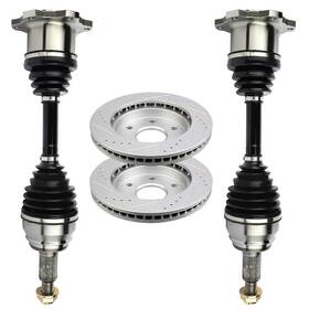 12633749 Luxfineparts Cv Axles And Brake Discs Rotors For Chevrolet Suburban 1500 5.7l