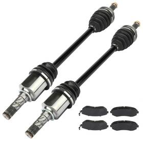 12633751 Luxfineparts Cv Axles And Brake Ceramic Pads For Subaru Outback Legacy 2.5l 3.0l 2005-09