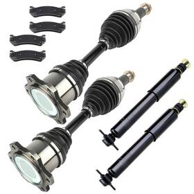 12633753 Luxfineparts Cv Axles And Struts Brake Ceramic Pads For Chevrolet Silverado 1500 Wt 4.8l 2002