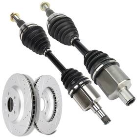 12633823 Luxfineparts Cv Axles And Brake Discs Rotors For Chevrolet Impala 3.5l 3.9l 2006-2009